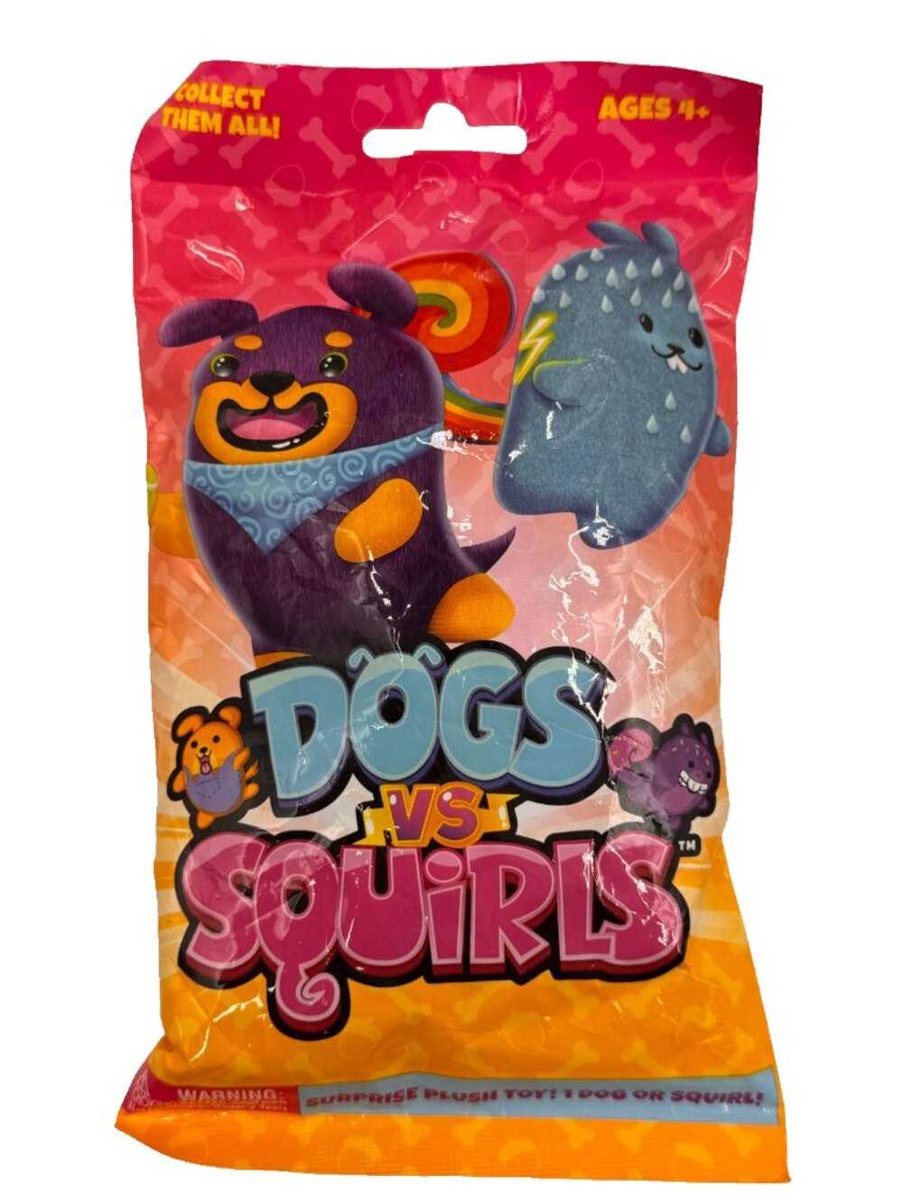 Cepia Dogs vs Squirls Mystery Blind Bag Plush Toy Surprise Bean Bag 4 Inch New